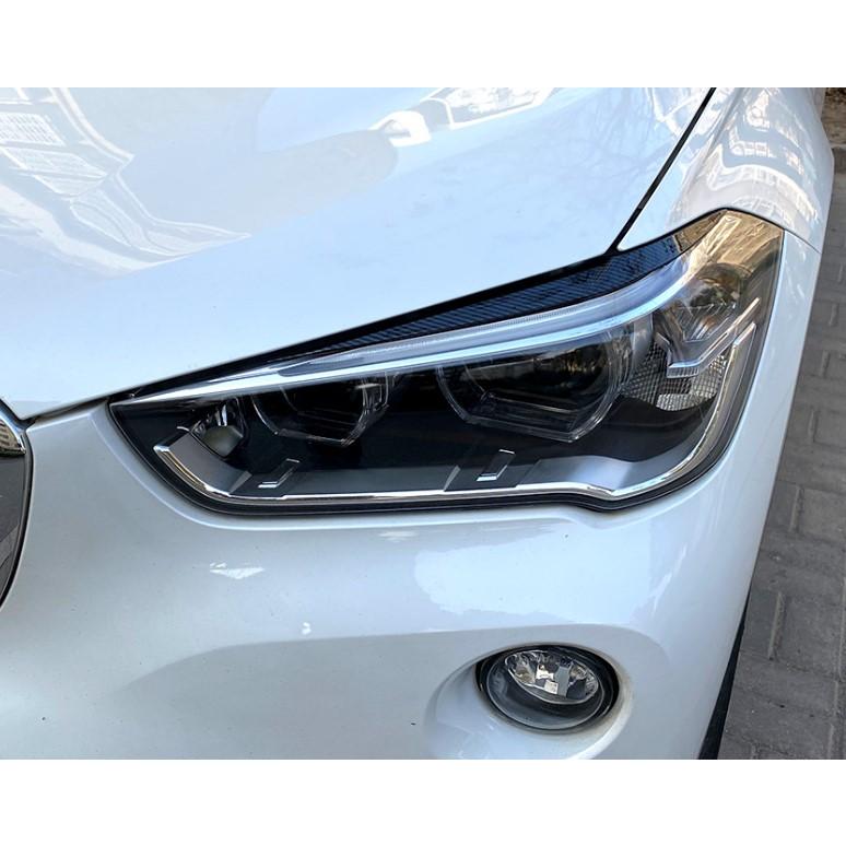 スポーティ全開♪ BMW カーボン ルック アイライン ヘッド X1 F48
