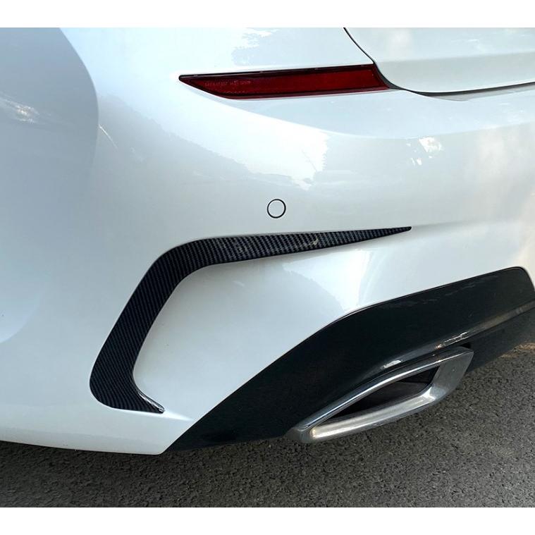 スポーティ全開♪ BMW カーボン ルック リアバンパー ガーニッシュ G20