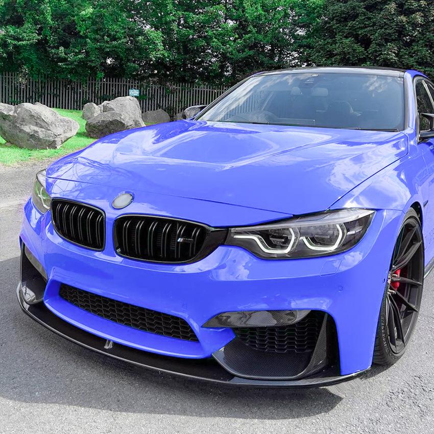 スポーティ全開♪ BMW カーボン ルック フロントバンパー カバー F80