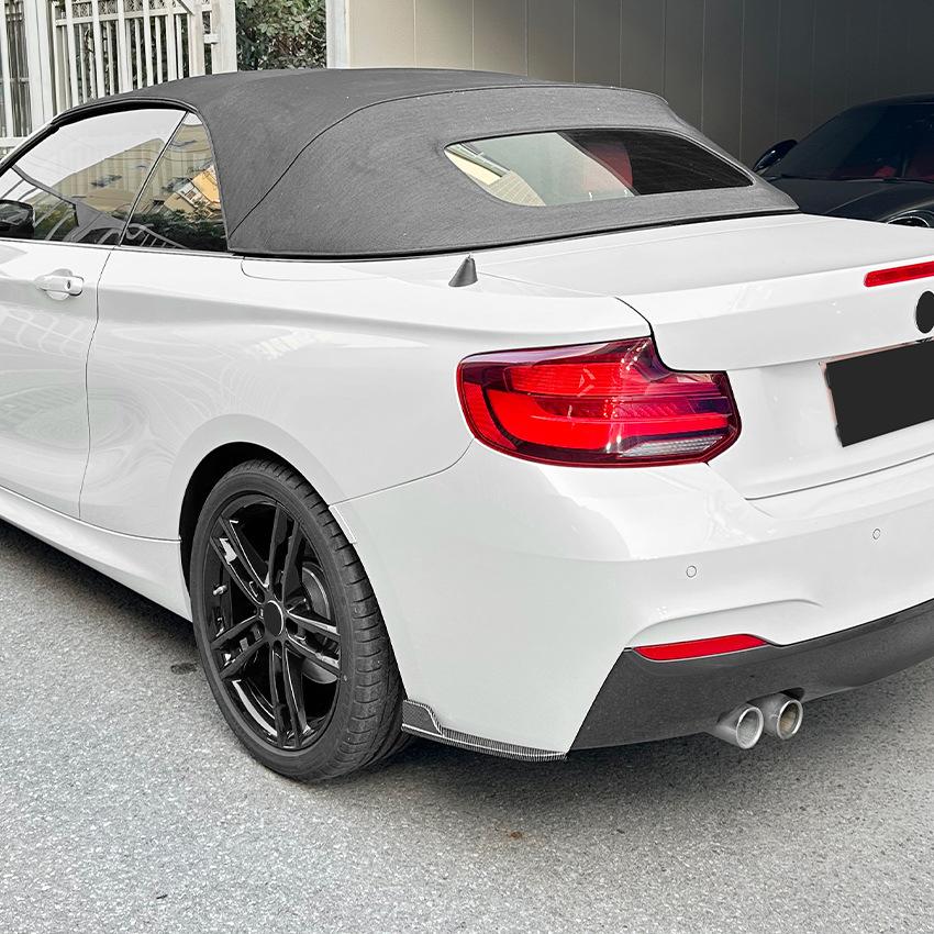 スポーティ全開♪ BMW カーボン ルック リアバンパー サイド カナード