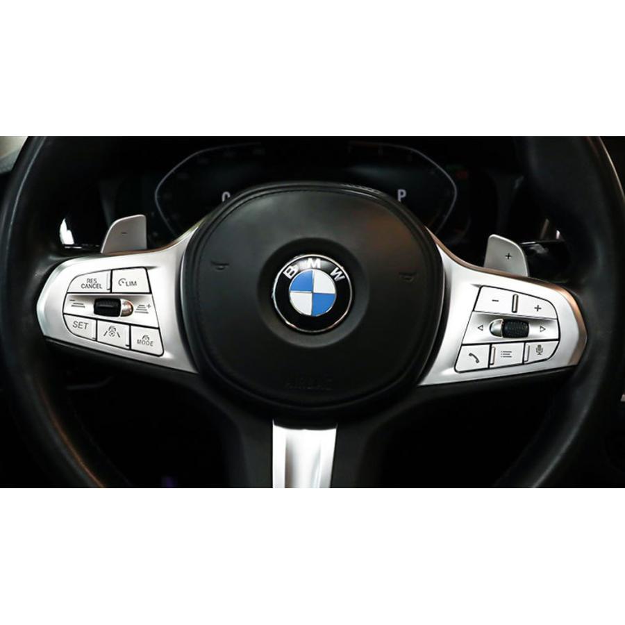 高品格♪ サテンシルバー ステアリング スイッチ カバー BMW X3 G01 