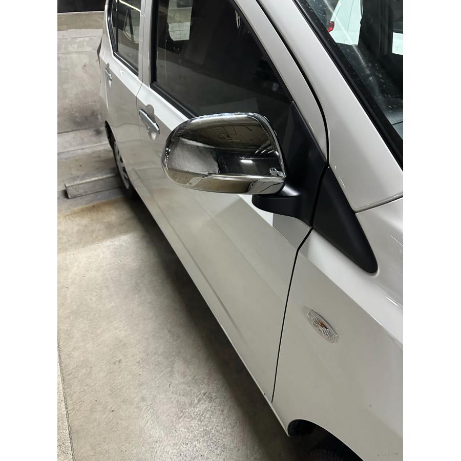 鏡面仕上げ♪ メッキ ドアミラー カバー ダイハツ ミライース LA350S