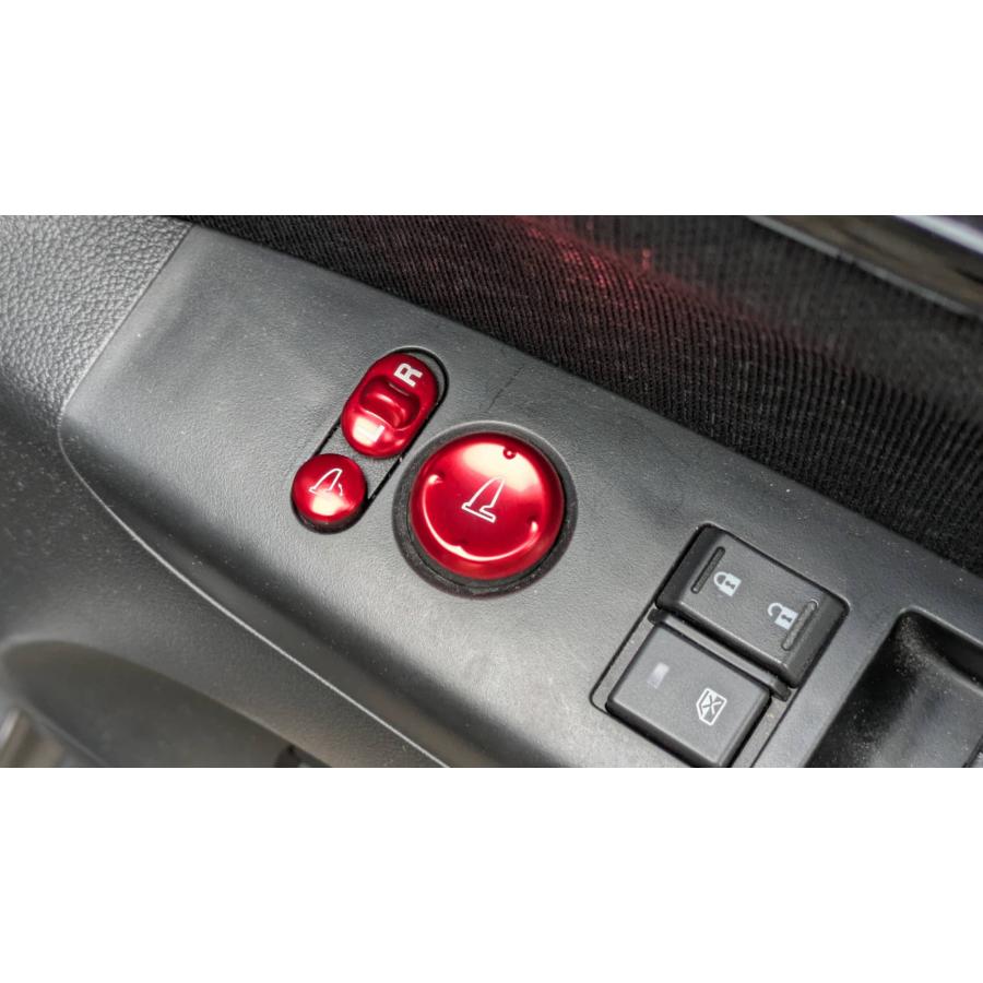 デザイン性UP♪ ドアミラー スイッチ カバー 赤 ホンダ N-BOX+ JF1 JF2