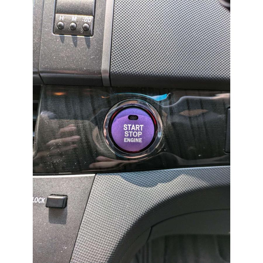 デザイン性UP♪ エンジン スターター スイッチ カバー 紫 デミオ 13C