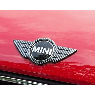スポーティ全開♪ BMW MINI カーボン ルック エンブレム カバー