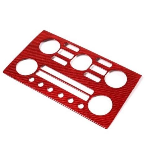 本格派♪ リアル ドライ レッド カーボン センター オーディオパネル