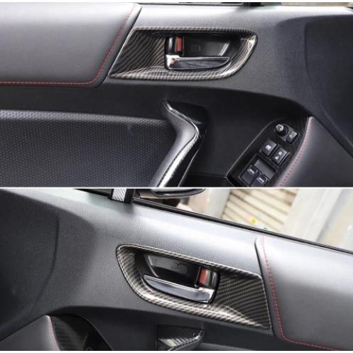 スポーティ全開♪ カーボン ルック インナー ドアハンドル カバー BRZ