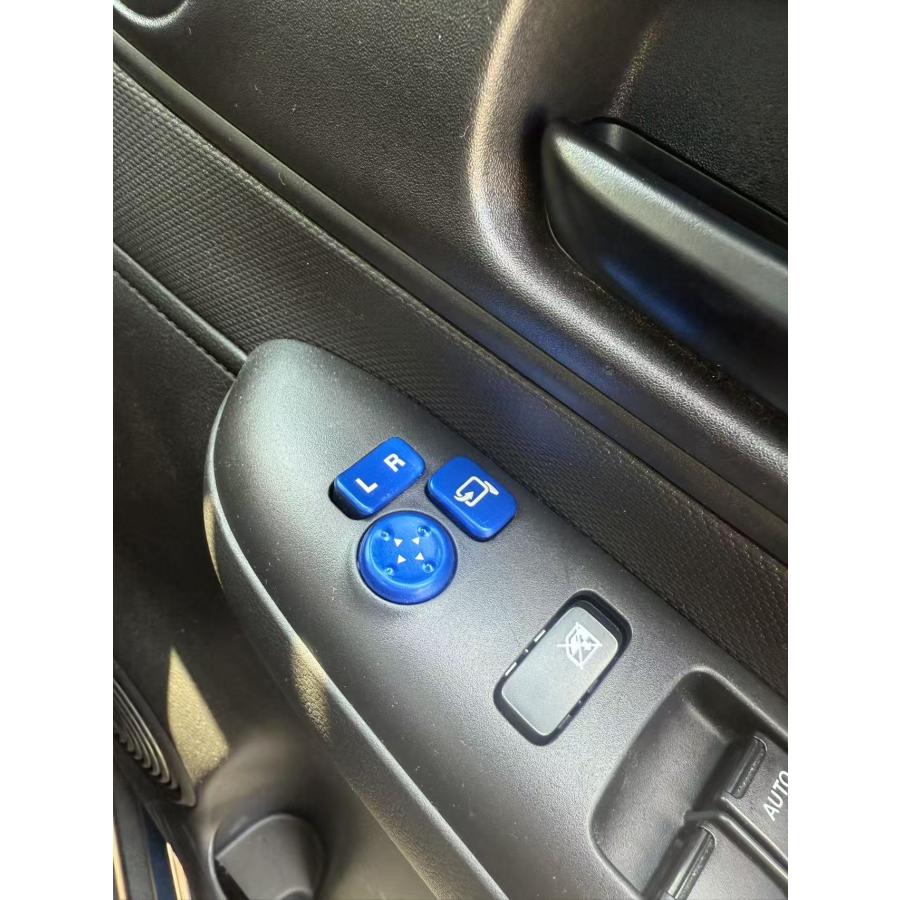 デザイン性UP♪ ドアミラー スイッチ カバー 青 エブリイワゴン