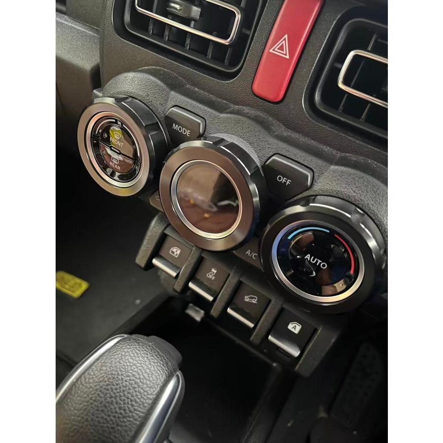新登場♪ デザイン性UP♪ エアコン ダイヤル カバー 黒 ジムニー JB64W