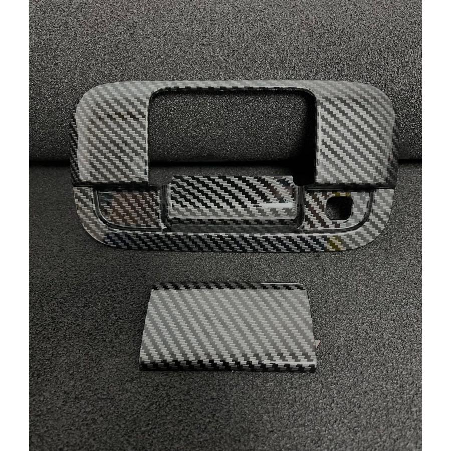 スポーティ全開♪ カーボン ルック バック ドアハンドル カバー