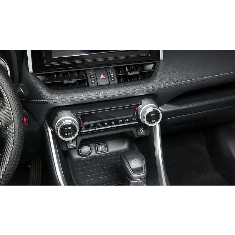 デザイン性UP♪ シルバー エアコン ダイヤル カバー RAV4 PHV 50 系