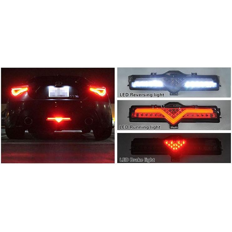 3Dライトバー搭載♪ フル LED バックフォグ リアフォグ ランプ 86