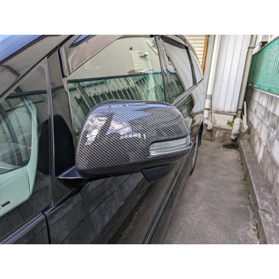 スポーティ全開♪ カーボン ルック ドアミラー カバー エスティマ 50