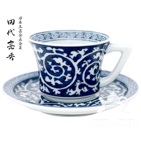 素晴らしい価格 有田焼 亮秀窯 コーヒーカップ＆ソーサー(珈琲碗皿)（Ｍ） 蛸唐草 カップ、ソーサー