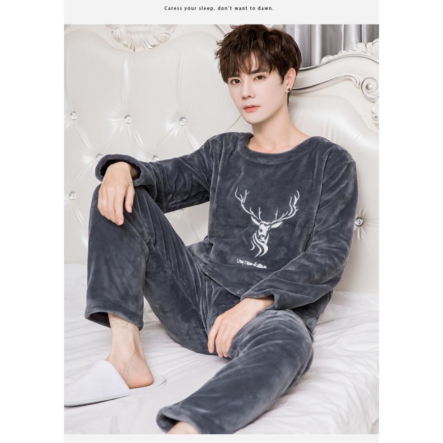 パジャマ メンズ 長袖 上下セット 秋冬 厚手 モコモコ おしゃれ パジャマ 暖か パジャマ 部屋着 ルームウェア 防寒 寝巻き Y2635 Mooti 通販 Yahoo ショッピング