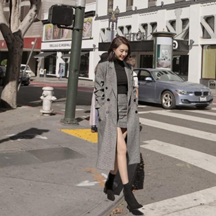 ラシャコート タイトスカート レディース ２点セット ロングコート ラシャスカート ミニ丈 チェック柄 秋冬 カジュアル オシャレ セットアップ 長袖 Ol 通勤 Y Mooti 通販 Yahoo ショッピング