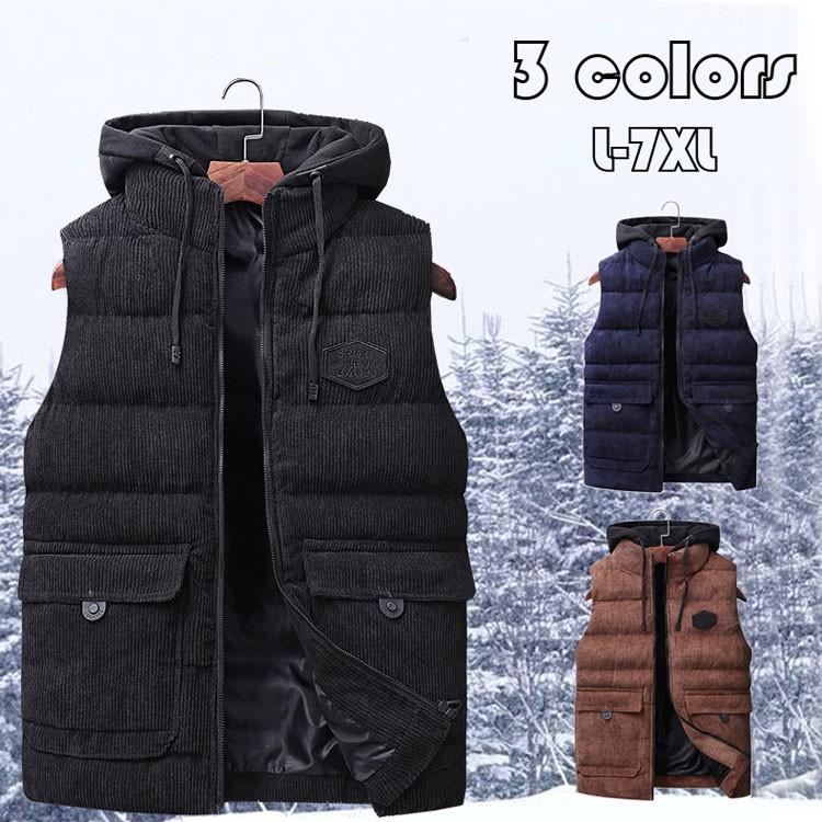 コーデュロイ ダウンベスト メンズ 中綿ベスト キルティング ベスト 袖なし フード付き ジャケット アウター デザイン ファッション秋冬人気 防寒保温 新作 19 Y Mooti 通販 Yahoo ショッピング