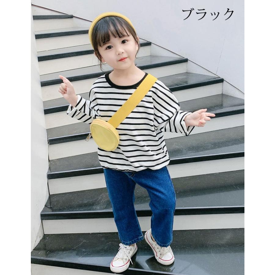 子供服 ロンt キッズ 女の子 韓国子供服 ガールズデザイン 長袖 丸い襟 トップス ボーダー柄 Tシャツ ファッション 可愛い 春秋新作 80 90 100 110 1 130cm Y Mooti 通販 Yahoo ショッピング