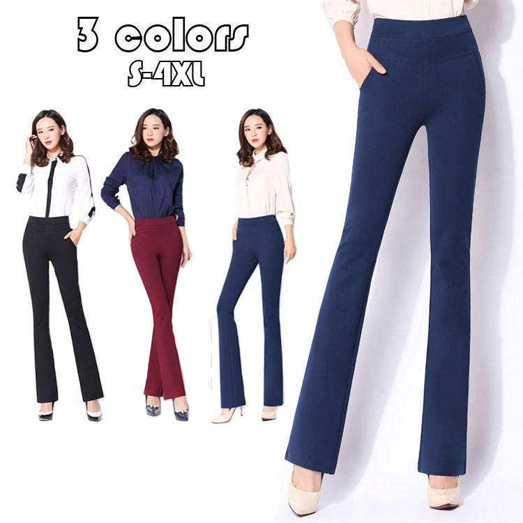 パンタロンパンツ レディース 無地 ガウチョパンツ ラッパズボン パンタロン ラッパ ボトムス ハイウェスト 美脚 カジュアル パンツ 着痩やせ 春秋 新作 Y Mooti 通販 Yahoo ショッピング