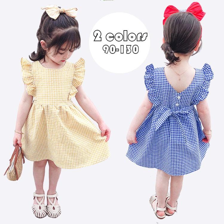 子供服 ワンピース キッズ 女の子 夏 膝丈 チェック柄 ノースリーブワンピース おしゃれ 韓国子ども服 ベビー服 女児 カジュアル 人気可愛い 普段着 通学着 2色 Y3050 Mooti 通販 Yahoo ショッピング