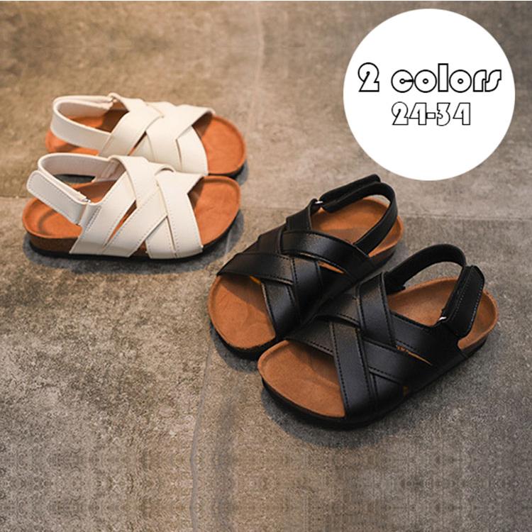 サンダル キッズ 女の子 男の子 履きやすい ビーチサンダル 可愛い 子供靴 シューズ 夏 シンプル やわらかい オシャレ スポーツサンダル ジュニア 2色 最新作売れ筋が満載