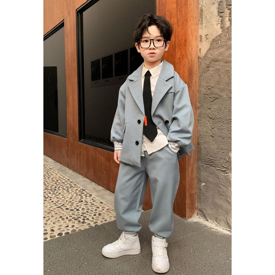 子供服 スーツ フォーマル 男の子 女の子 小 中学生 2点セットアップ キッズ おしゃれ 長袖 春秋 ジュニア ブレザー ジャケット 長ズボン 卒業式 入学式 発表会 Y Mooti 通販 Yahoo ショッピング
