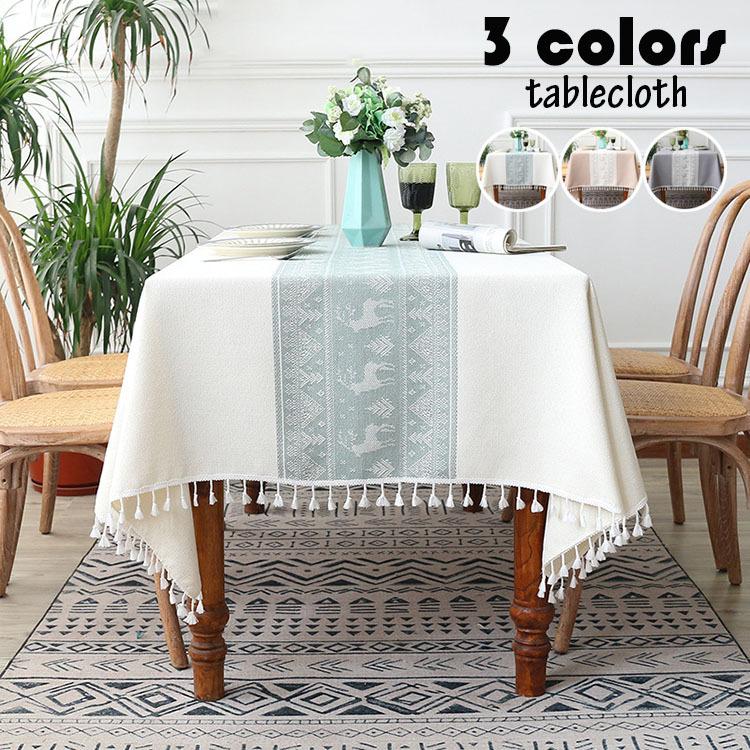 テーブルクロス クリスマス風 おしゃれ テーブルセッティング 四角形 長方形 切り替え フリンジ裾 テーブルクロス お手入れ簡単 汚れ防止 家庭用 食卓カバー Y Mooti 通販 Yahoo ショッピング