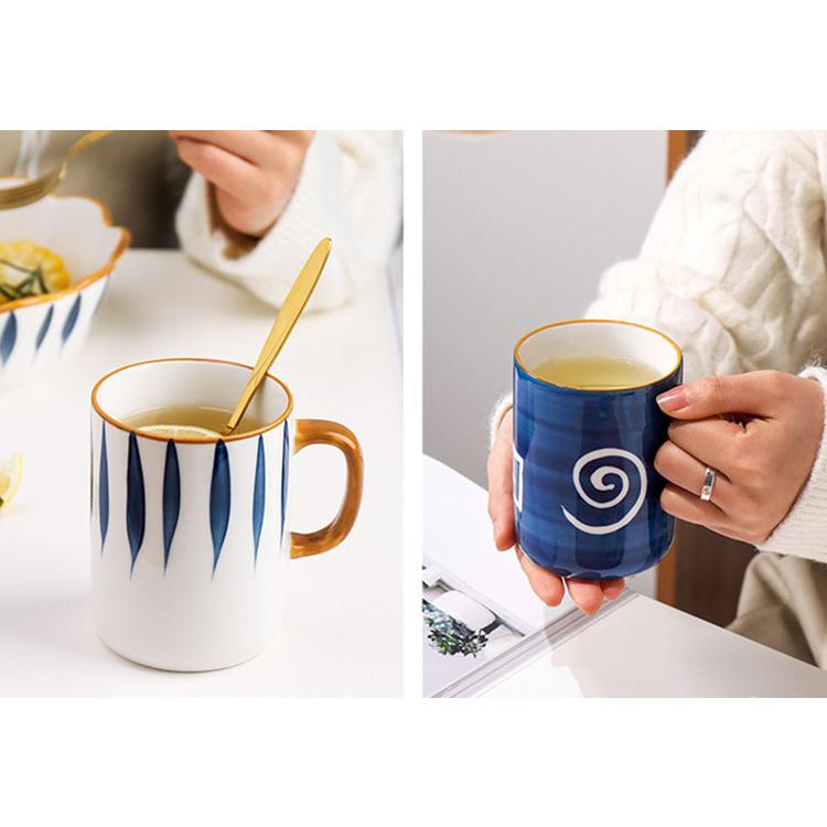 マグカップ 日本式 おしゃれ コーヒーカップ 陶器 ハンドメイド ティーカップ 大容量 コップ カフェマグ キッチン雑貨 洋食器 食器 磁器 350ml 選べる4種類 全てのアイテム