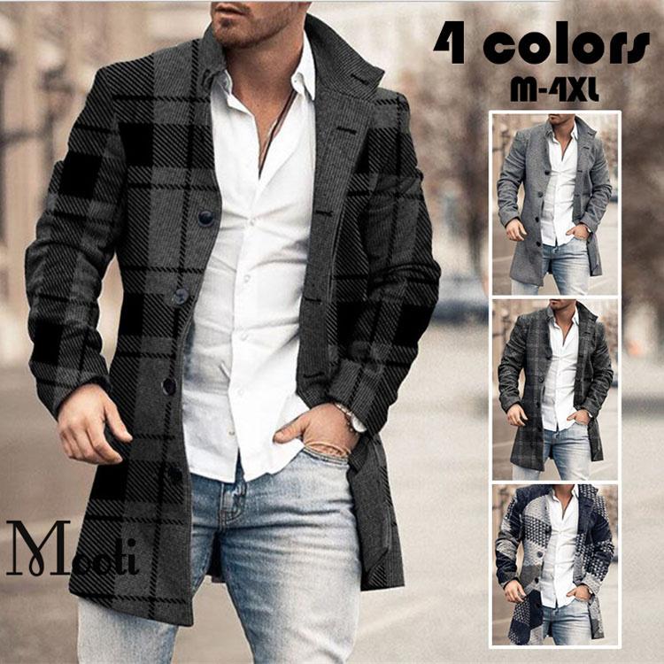 チェスターコート メンズ 立ち襟 プリント ビジネス ジャケット ラシャコート ロングコート メルトンコート 細身スリム 通勤 アウター 紳士服 防寒保温 春秋冬 Y Mooti 通販 Yahoo ショッピング