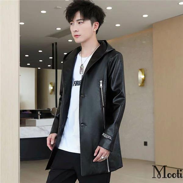 レザーコート ファッション メンズ トレンチコート Pu 皮革 アウター 紳士 ロング丈 バイク 長袖 ストリート カジュアル エレガント 上品 バレンタイン 父の日 Y3045 Mooti 通販 Yahoo ショッピング