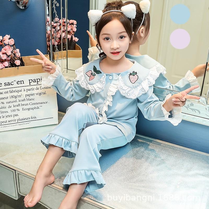 子供 パジャマ ２点セット 女の子 パジャマ 春秋用綿 トップス ズボン レース 切り替え 長袖 コットン ルームウェア 部屋着 セットアップ ベビー 可愛い 寝巻き Y Mooti 通販 Yahoo ショッピング