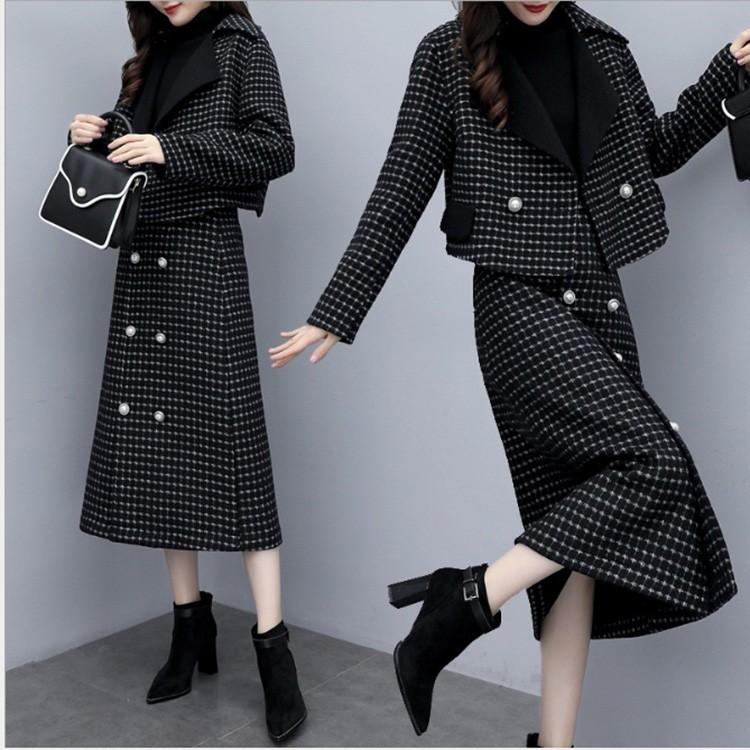 セットアップ レディース スカート春 秋冬 2点セットチェック柄春 秋コーデ パンツスーツ レディース ゆったり 体型カバー フォーマル 卒業式 セレモニー通勤 Y Mooti 通販 Yahoo ショッピング