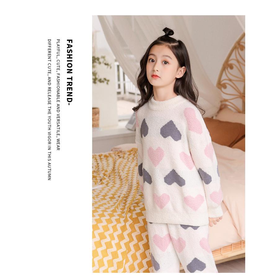 パジャマ キッズ 韓国子供服 女の子 冬 ルームウェア 厚手 パジャマ 
