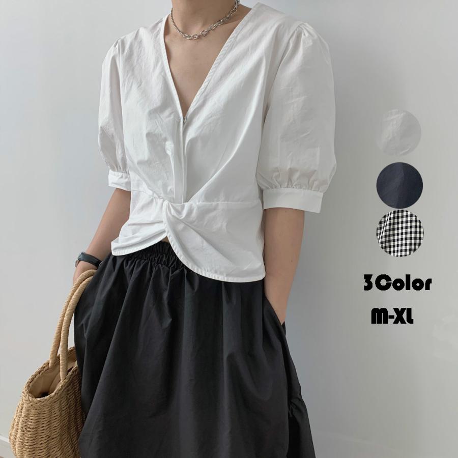 ブラウス トップス レディース 夏 半袖 ブラウス 丸襟 トップス シャツ おしゃれ 韓国風 フォーマル オシャレ 着痩せ きれいめ ゆったり 通勤しわシフォン Y Mooti 通販 Yahoo ショッピング