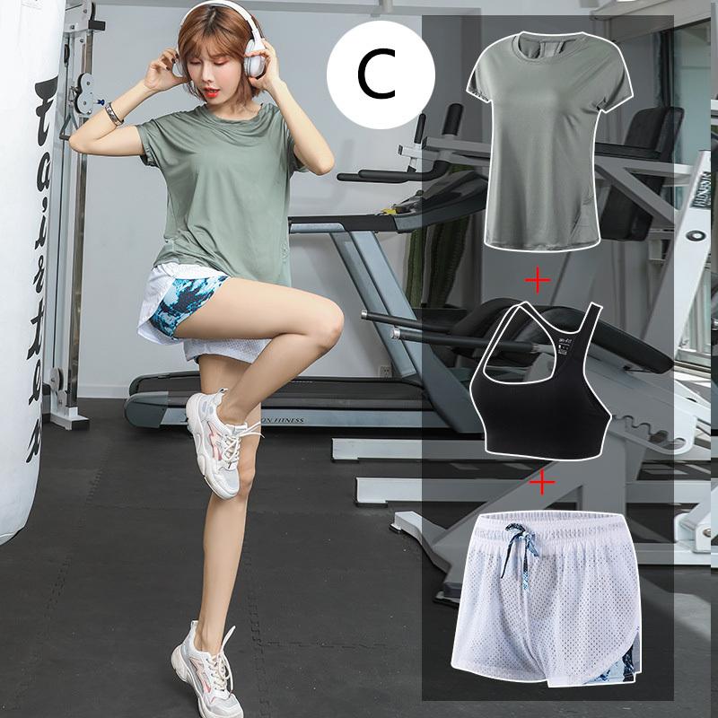 スポーツウェア レディース ３点セット 細見せ トレーニングウェア 上下 ランニング ウェア 可愛い フィットネスウェア おしゃれ 今ダケ送料無料