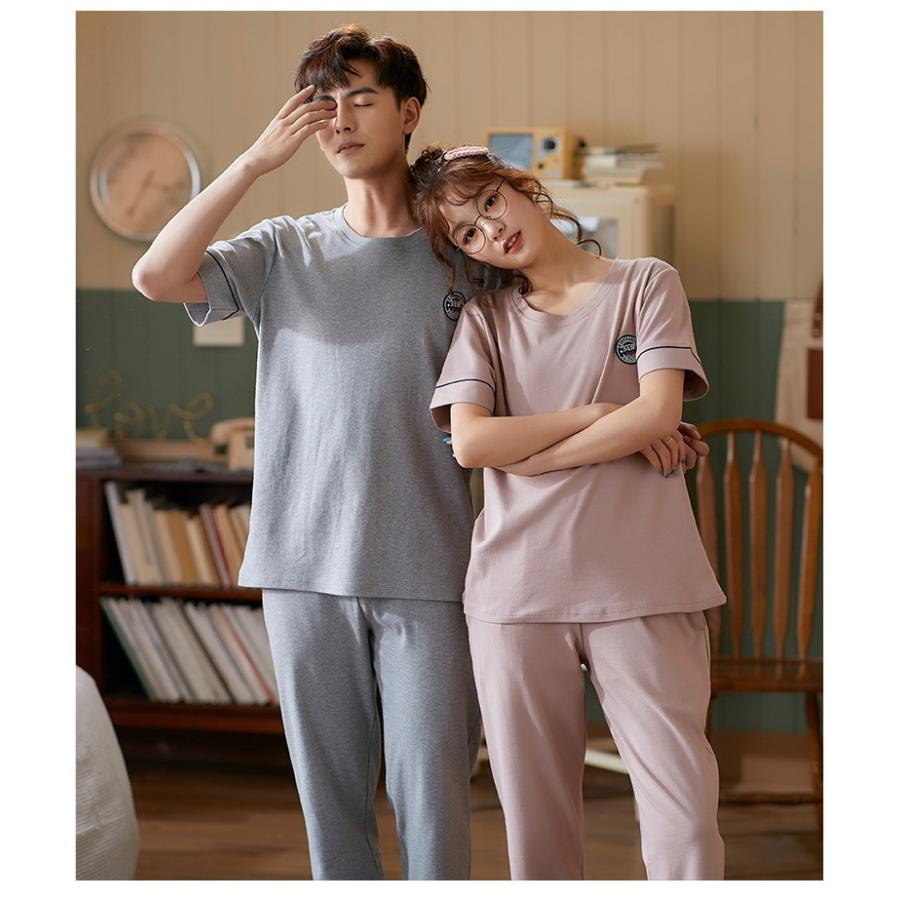 ペアパジャマ カップル パジャマ ペア 2点セット半袖長ズボン ペア ルームウェア 夏 ペア カップル お揃い柔らかい 結婚祝い プレゼント ギフト ペアルック Y Mooti 通販 Yahoo ショッピング