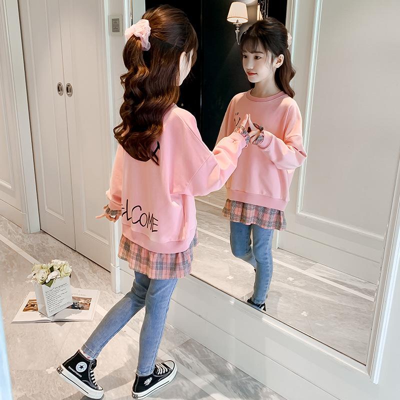 子供服 セットアップ 女の子 長袖 春秋 秋着パーカー上下セット 韓国子供服 チェッ 長ズボン ジーパン可愛い おしゃれ 通学着 新品 Y4431 Mooti 通販 Yahoo ショッピング