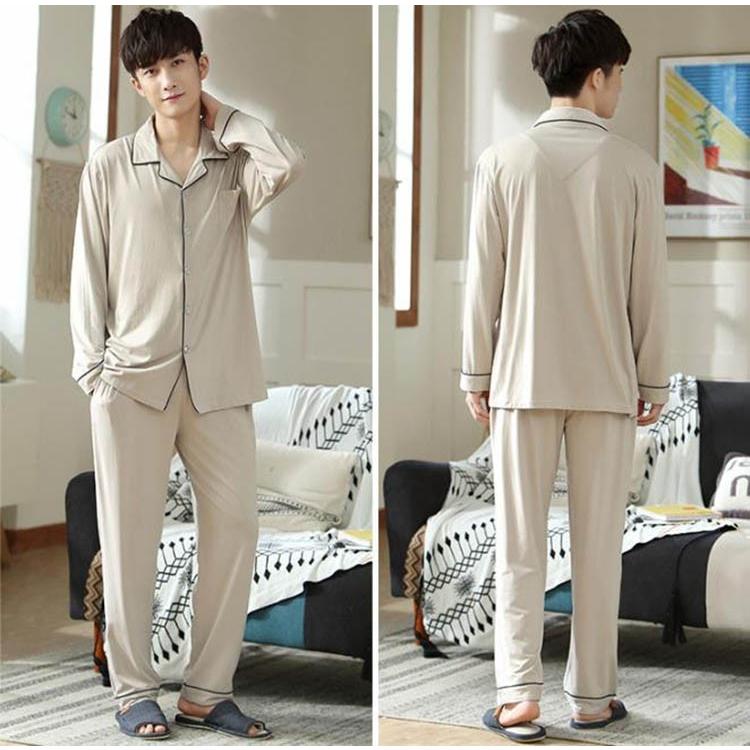 メンズパジャマ パジャマ メンズ 夏 綿 長袖 長ズボン 紳士パジャマ 上下セット 男性用パジャマ 前開き Y Mooti 通販 Yahoo ショッピング