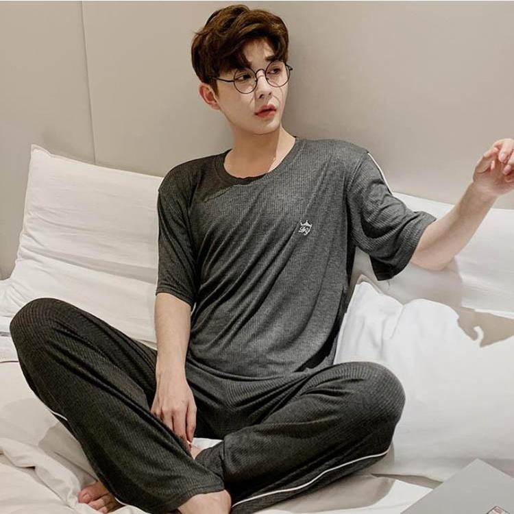 2色 メンズパジャマ パジャマ メンズ 夏 綿 無地 半袖 長ズボン 紳士パジャマ 上下セット 男性用パジャマ Y4314 Mooti 通販 Yahoo ショッピング