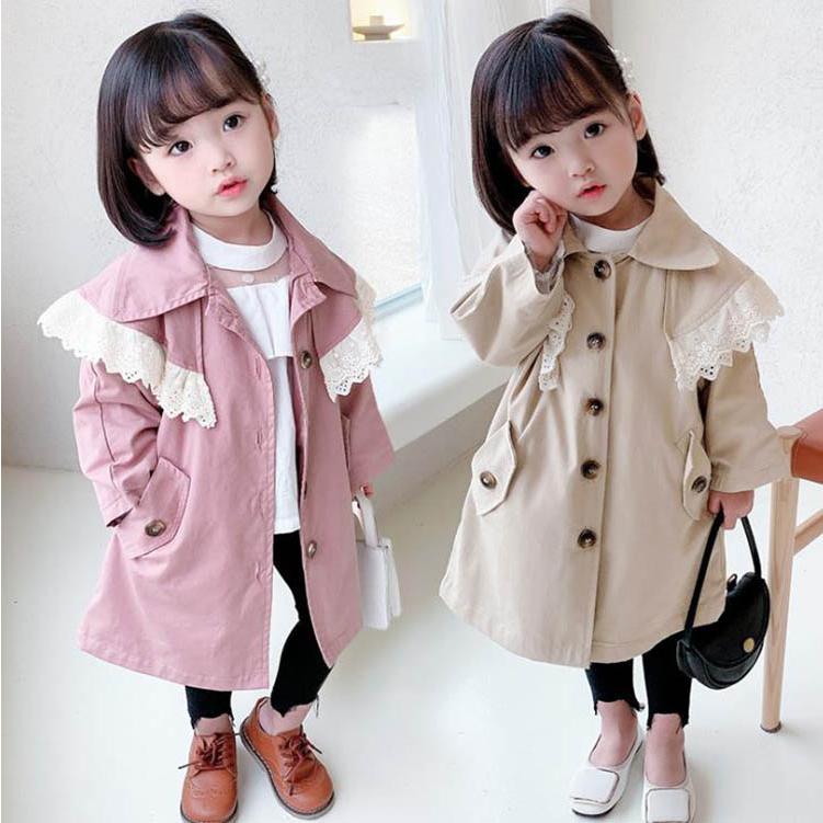 子供服 女の子 子供コート キッズ アウター 春秋 折襟 トレンチコート スプリングコート 春コート ロングコート キッズコート 無地 防風 おしやれ 可愛い 通学着 Y43 Mooti 通販 Yahoo ショッピング