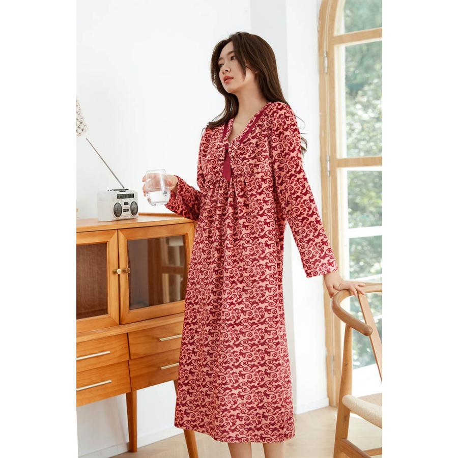 冬新作 レディース 姫系 もこもこ ルームワンピース パジャマ マキシ丈 冬用 暖かい 防寒 ふわもこ ネグリジェ 寝巻き 部屋着 Y4453 Mooti 通販 Yahoo ショッピング