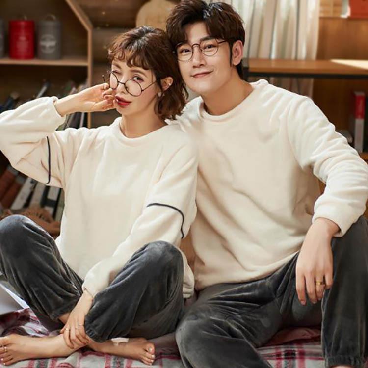 レディース ルームウェア 上下セット 冬 長袖 フランネル パジャマ メンズ ルームウェア ペアパジャマ 前開き もこもこ 部屋着 結婚祝い プレゼント 単品売り Y4534 Mooti 通販 Yahoo ショッピング