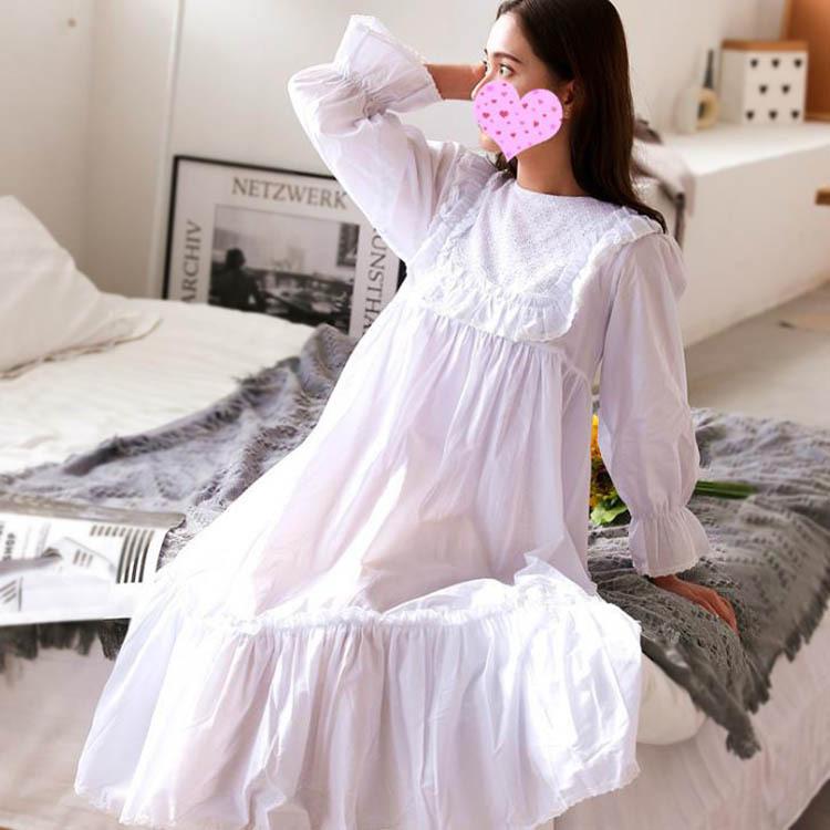 新作 レディース 姫系 ネグリジェ 綿可愛い 寝巻き 長袖 ロマンティック ルームワンピース パジャマ ナイトウエア 春秋部屋着 柔らかい Y4721 Mooti 通販 Yahoo ショッピング