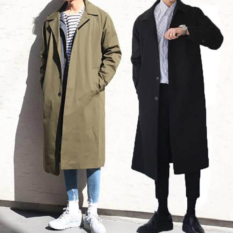 トレンチコート メンズ ロングコート韓国風 おしゃれ 体型カバー ヨーロピアンカジュアル オーバーサイズ イケメン 秋着 コート レトロ Y4859 Mooti 通販 Yahoo ショッピング