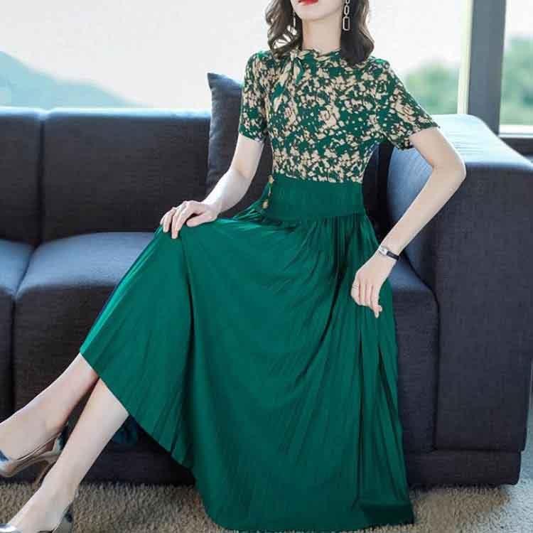 4色 ワンピース レディース きれいめ 夏 薄手花柄 結婚式 ワンピースドレス 大きいサイズ 二次会ドレス Aライン 韓国風 通勤 大人 Ol 上品 着痩せ 新品 Y Mooti 通販 Yahoo ショッピング