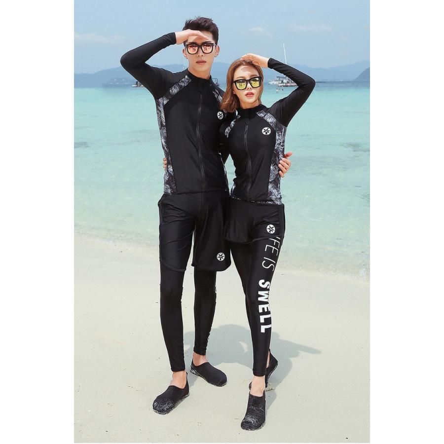 ラッシュガード ペア ペアルック レディース 上下 セット ラッシュガード メンズ 長袖 おすすめ ラッシュガード カップル レギンス ダイビング 水着 Y Mooti 通販 Yahoo ショッピング