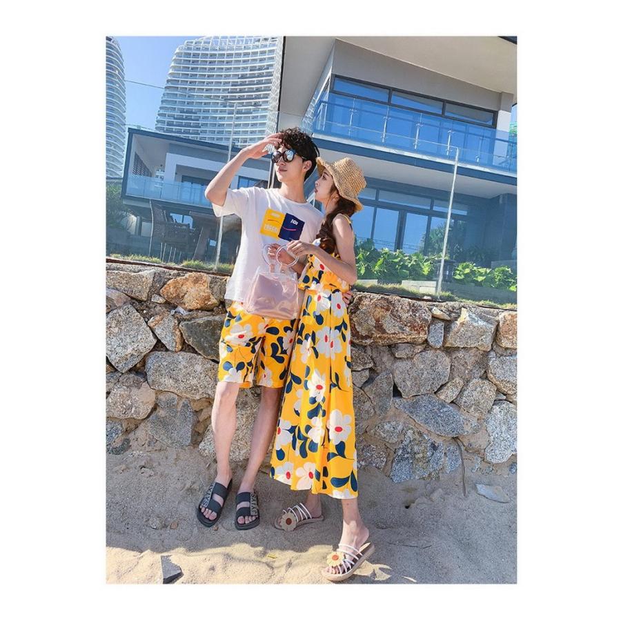 ペアルック Tシャツ 可愛い ペアルック カップル ワンピース レディース メンズ T シャツ 上下セット ブランド ペア カップル 服 Y Mooti 通販 Yahoo ショッピング