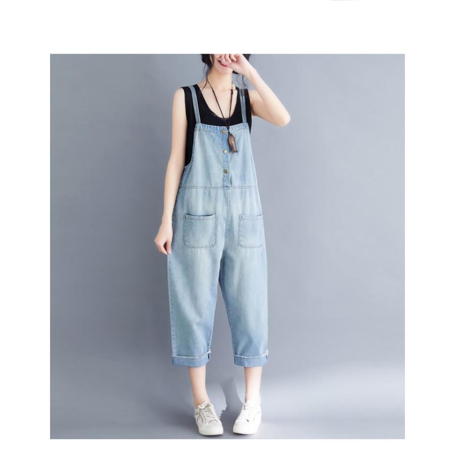 オールインワン パンツ オーバーオール 黒 大人可愛いデニムサロペット サロペット デニムサロペット オールインワン サロペット サルエルパンツ デニム Y Mooti 通販 Yahoo ショッピング