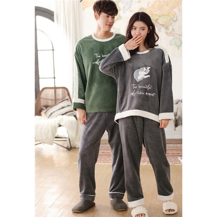カップル ペアパジャマ 冬 ペア パジャマ カップル パジャマ ペア カップル 長袖 ペア レディース ルームウェア おしゃれ カッ Y Mooti 通販 Yahoo ショッピング
