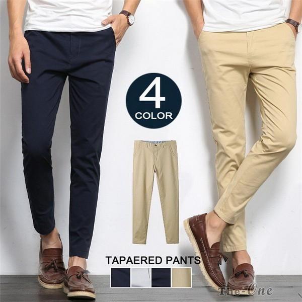 テーパードパンツ メンズ ストレッチ チノパン アンクル丈 イージーパンツ スキニーパンツ ボトムス 秋物 最大62 Offクーポン